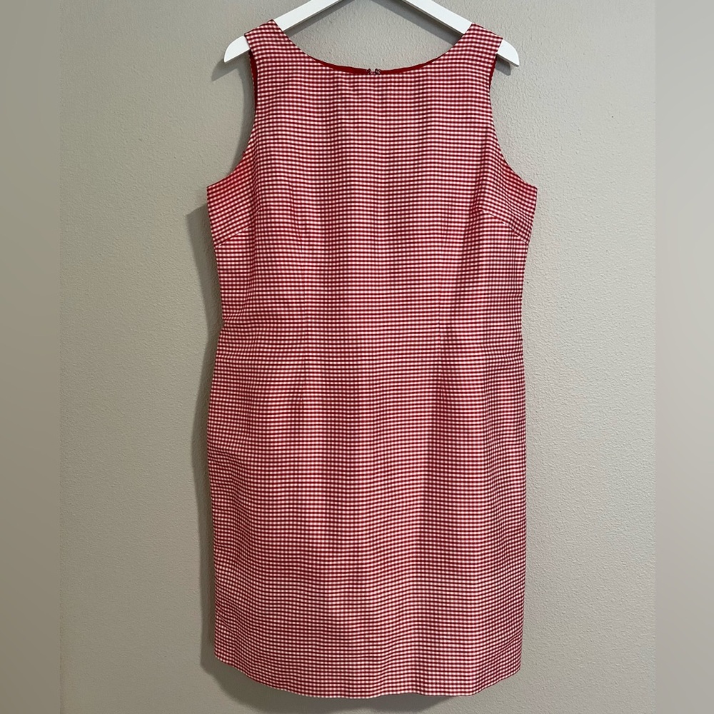 Vintage J.G. Hook Silk Red and White Checkered Dress